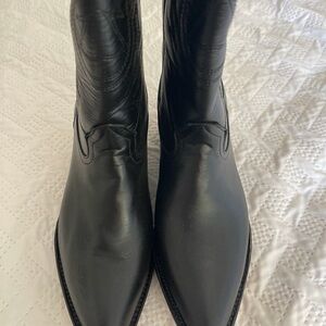 Chamula Woman’s Black Leather Western NEW Cowboy Boots